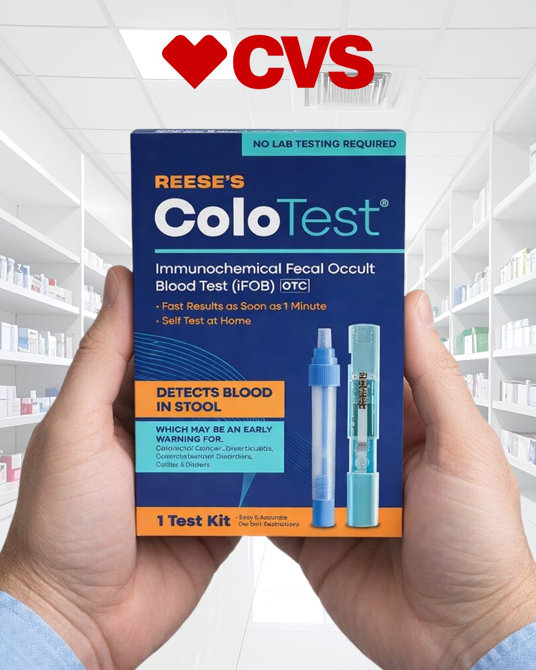 This is your reminder to grab a ColoTest at your local CVS or online. Results within minutes, all from the convenience of your own home.